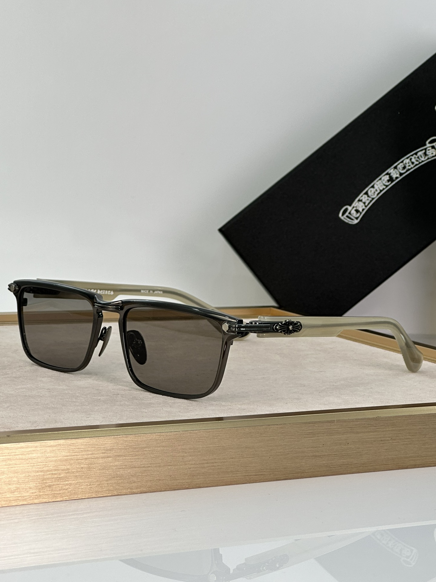 Chrome Hearts Rectangular Gray Sunglasses | Top Quality Shades for Men and Women 5 i1711275516 3874 6