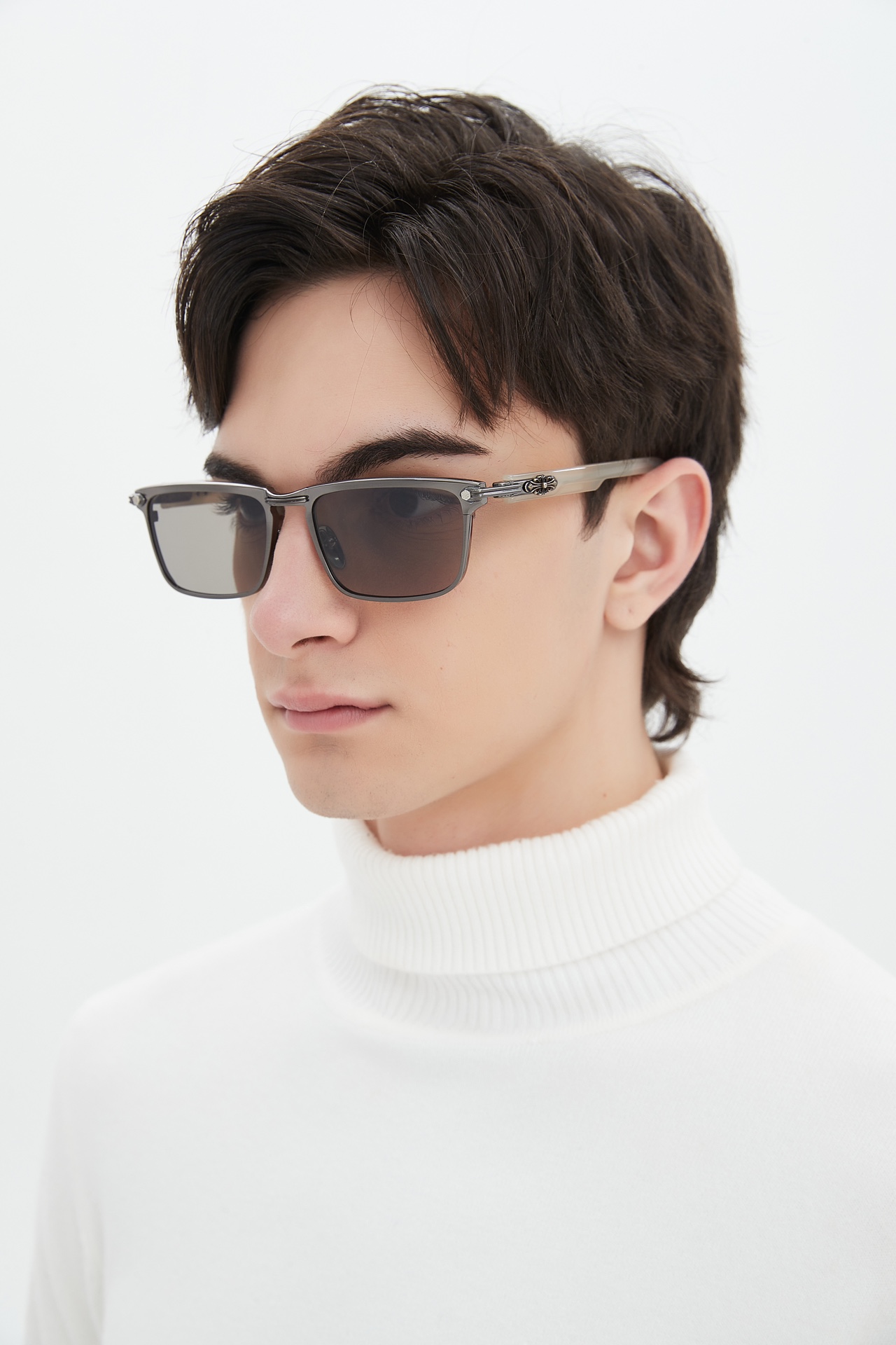 Chrome Hearts Rectangular Gray Sunglasses | Top Quality Shades for Men and Women 2 i1711275516 7698 7