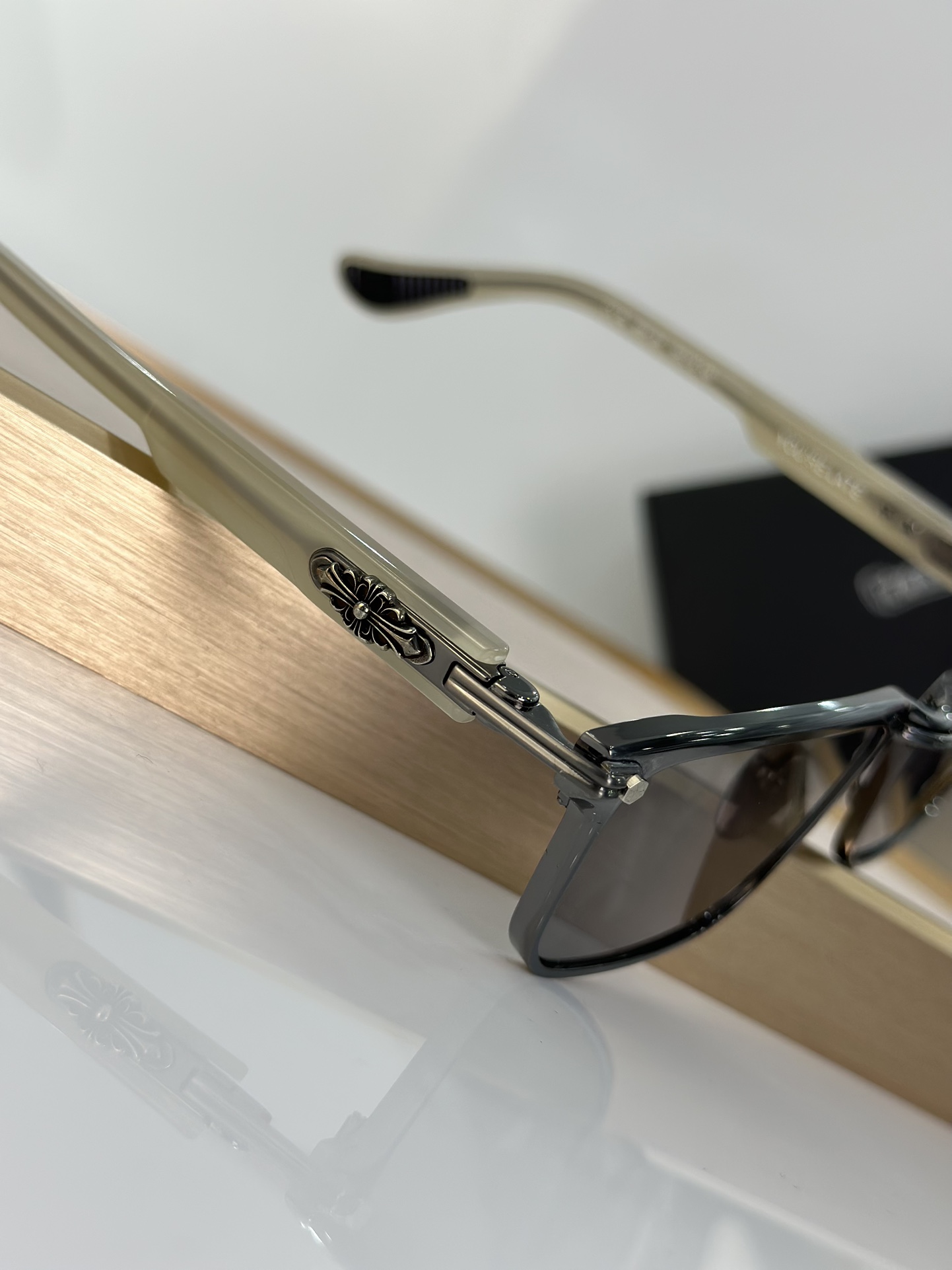 Chrome Hearts Rectangular Gray Sunglasses | Top Quality Shades for Men and Women 6 i1711275516 8755 1