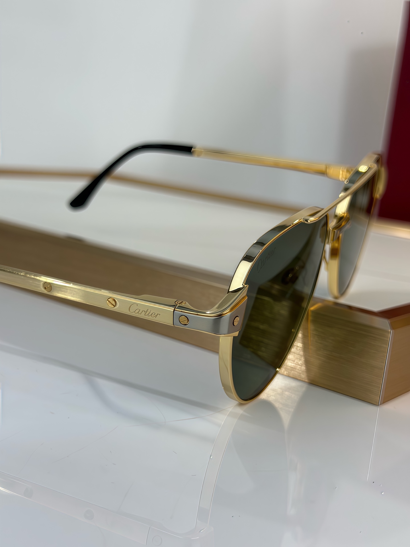 Cartier CT0425S Aviator Sunglasses - Gold Frame with Brown Lenses 7 i1750748376789 4990 0 8