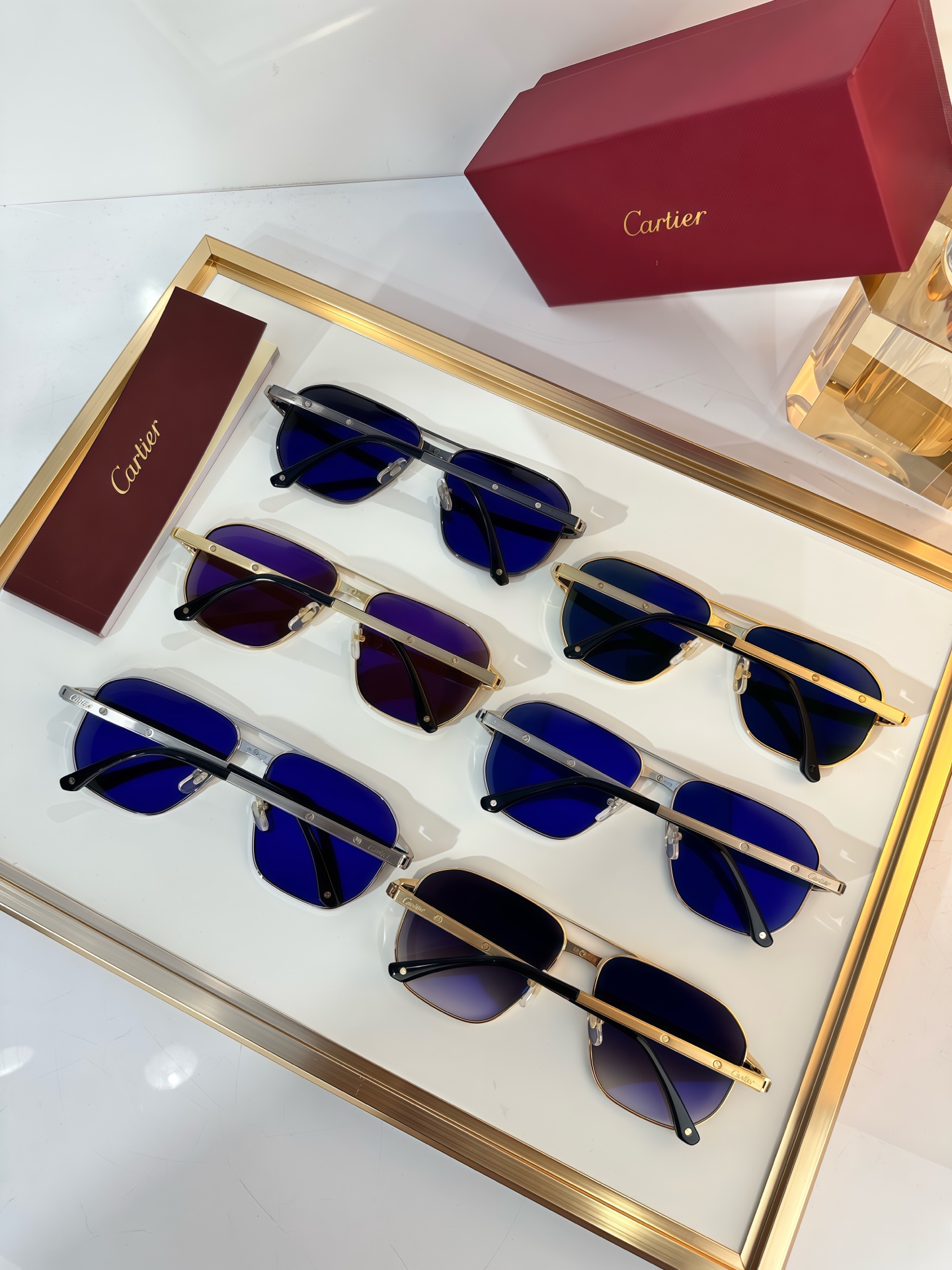 Cartier Santos de Cartier CT0424S Aviator Sunglasses - Size 59-15-145 10 i1750827435392 7211 0 8