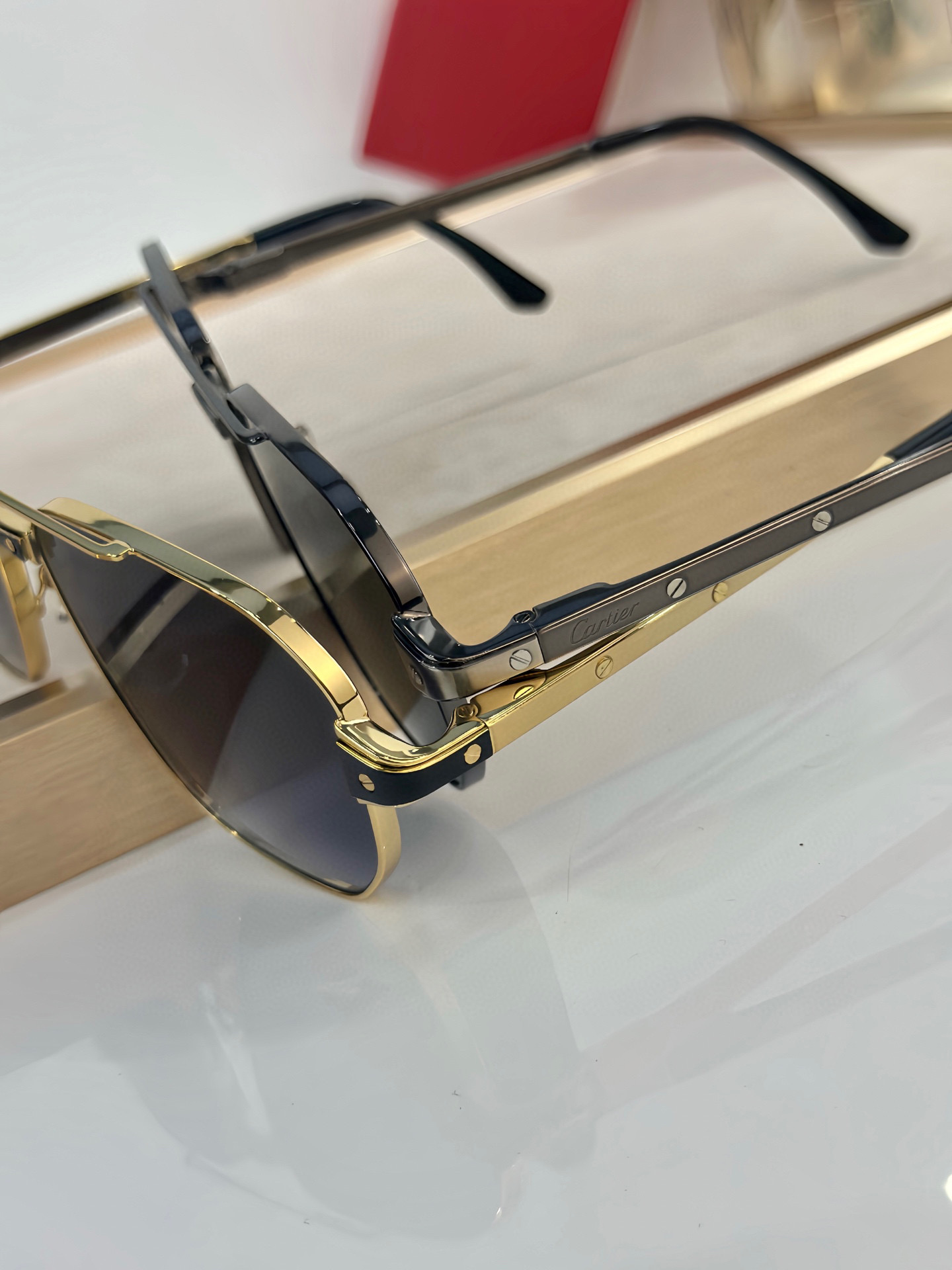Cartier Santos de Cartier CT0424S Aviator Sunglasses - Size 59-15-145 9 i1750827436533 2353 0 7