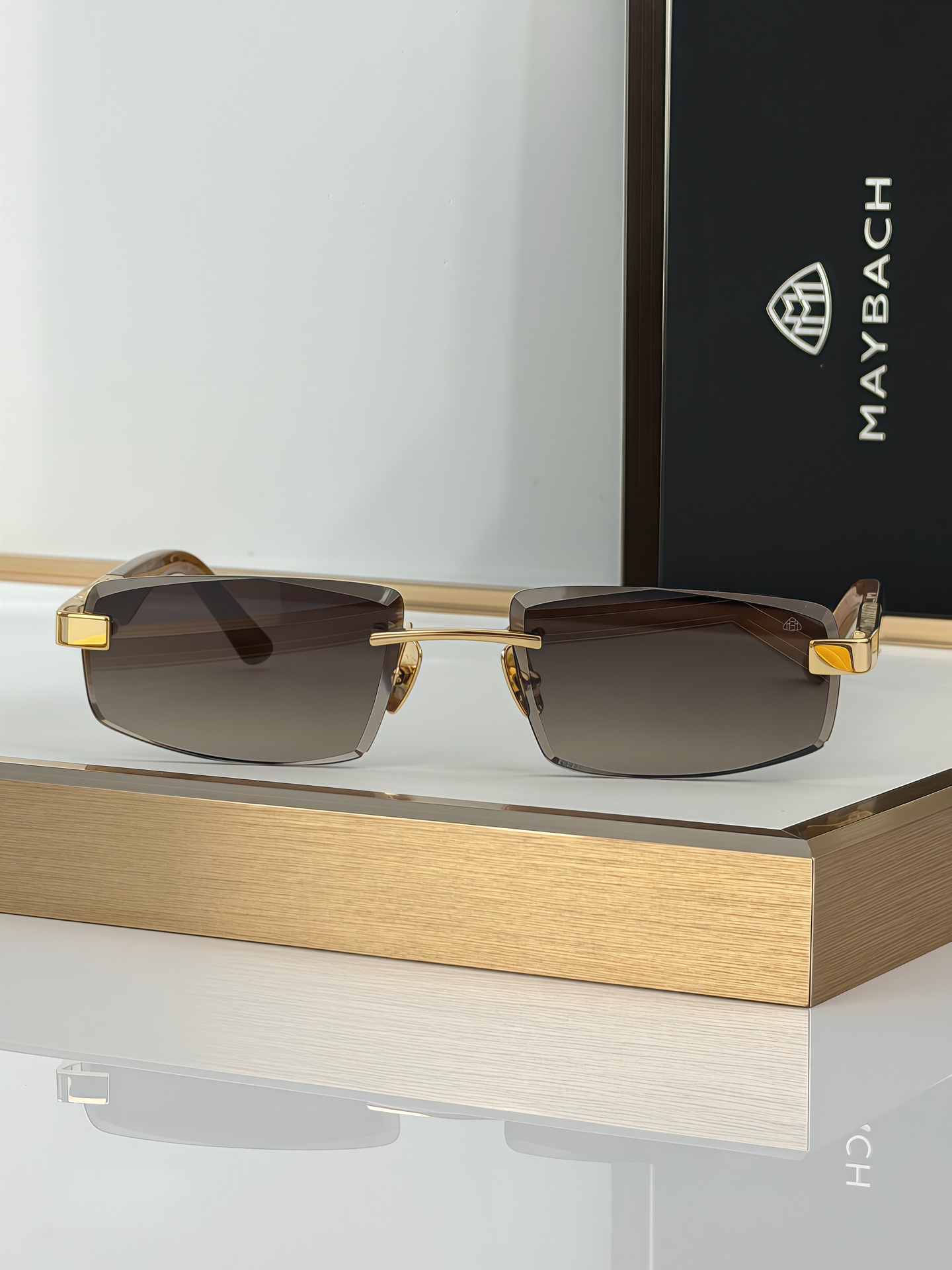 Unknown New MAYBACH Rimless Sunglasses
