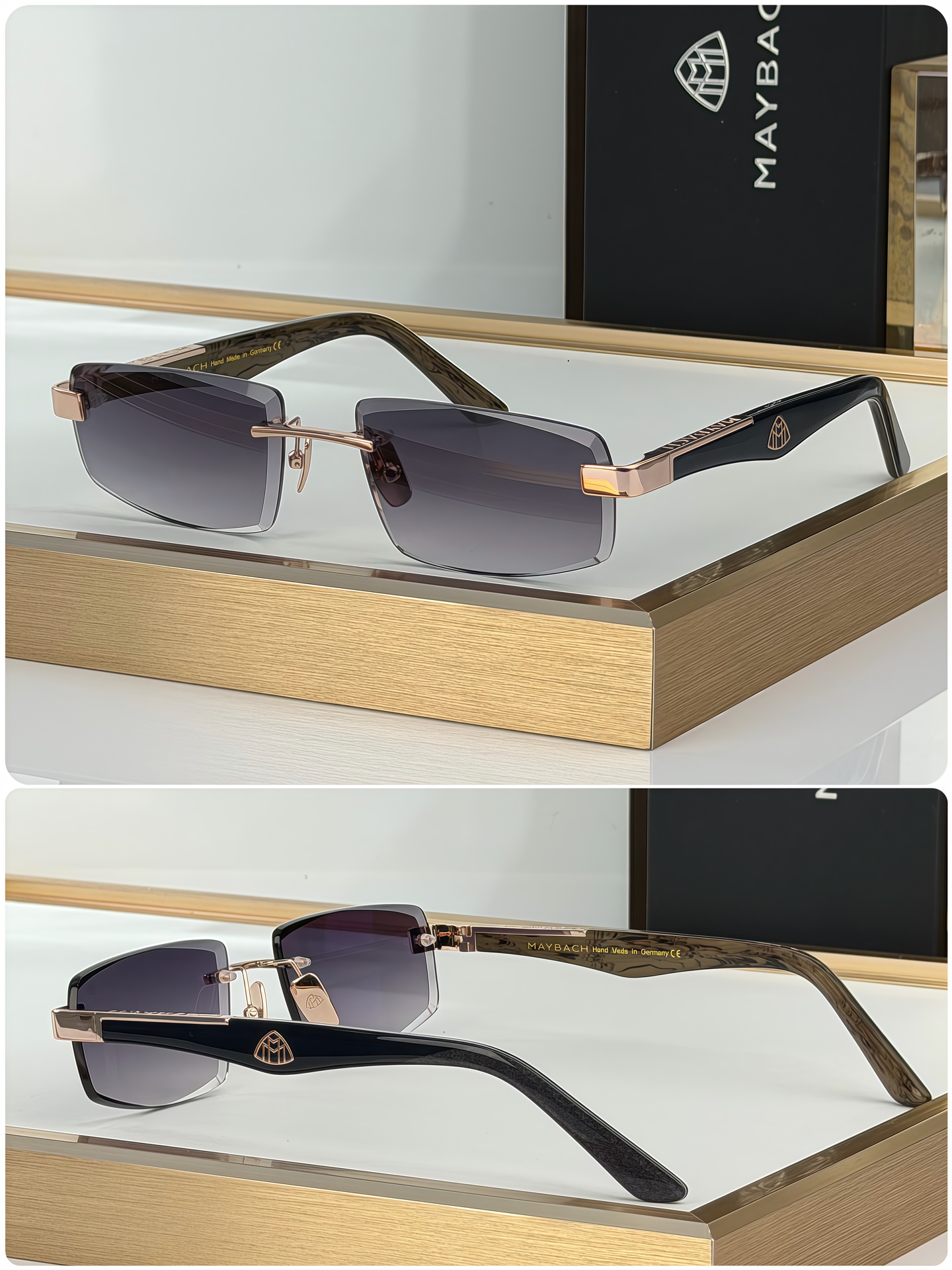 Unknown New MAYBACH Rimless Sunglasses