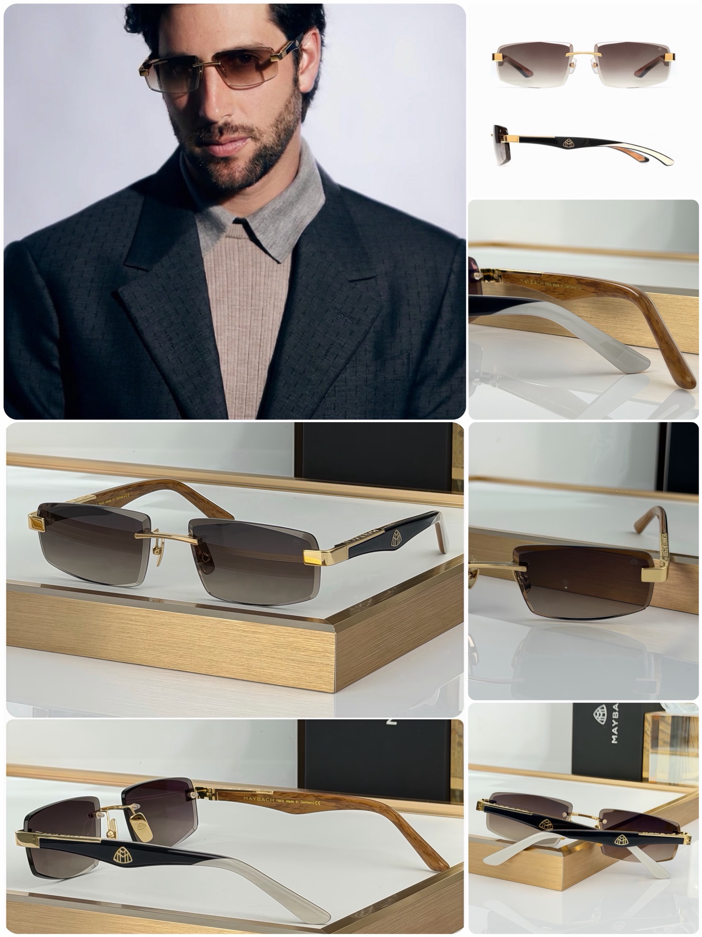 Unknown New MAYBACH Rimless Sunglasses