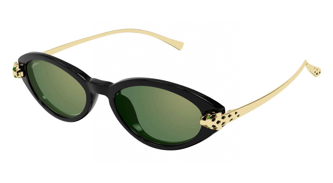 Cartier Cartier Panthère de Cartier Oval Sunglasses |mod：ct0634s 18K金电镀
