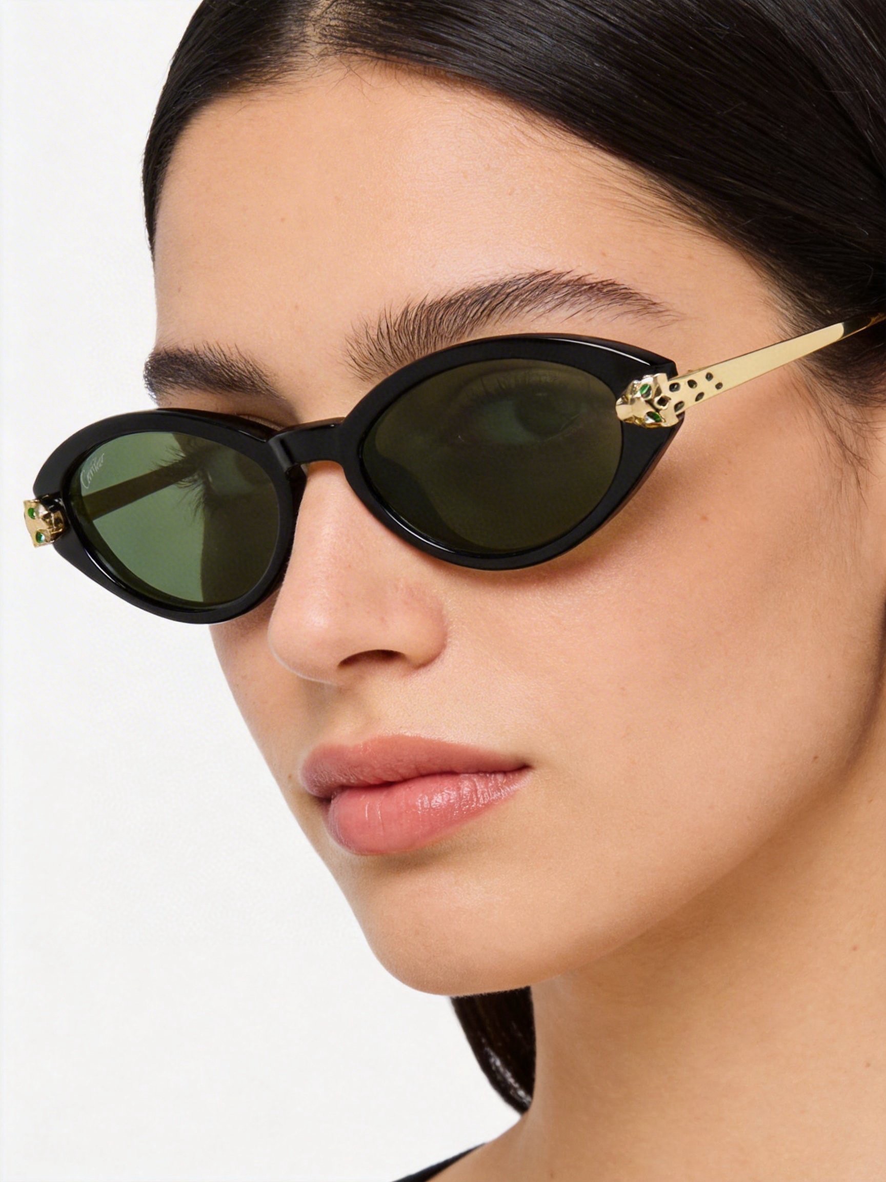 Cartier Cartier Panthère de Cartier Oval Sunglasses |mod：ct0634s 18K金电镀
