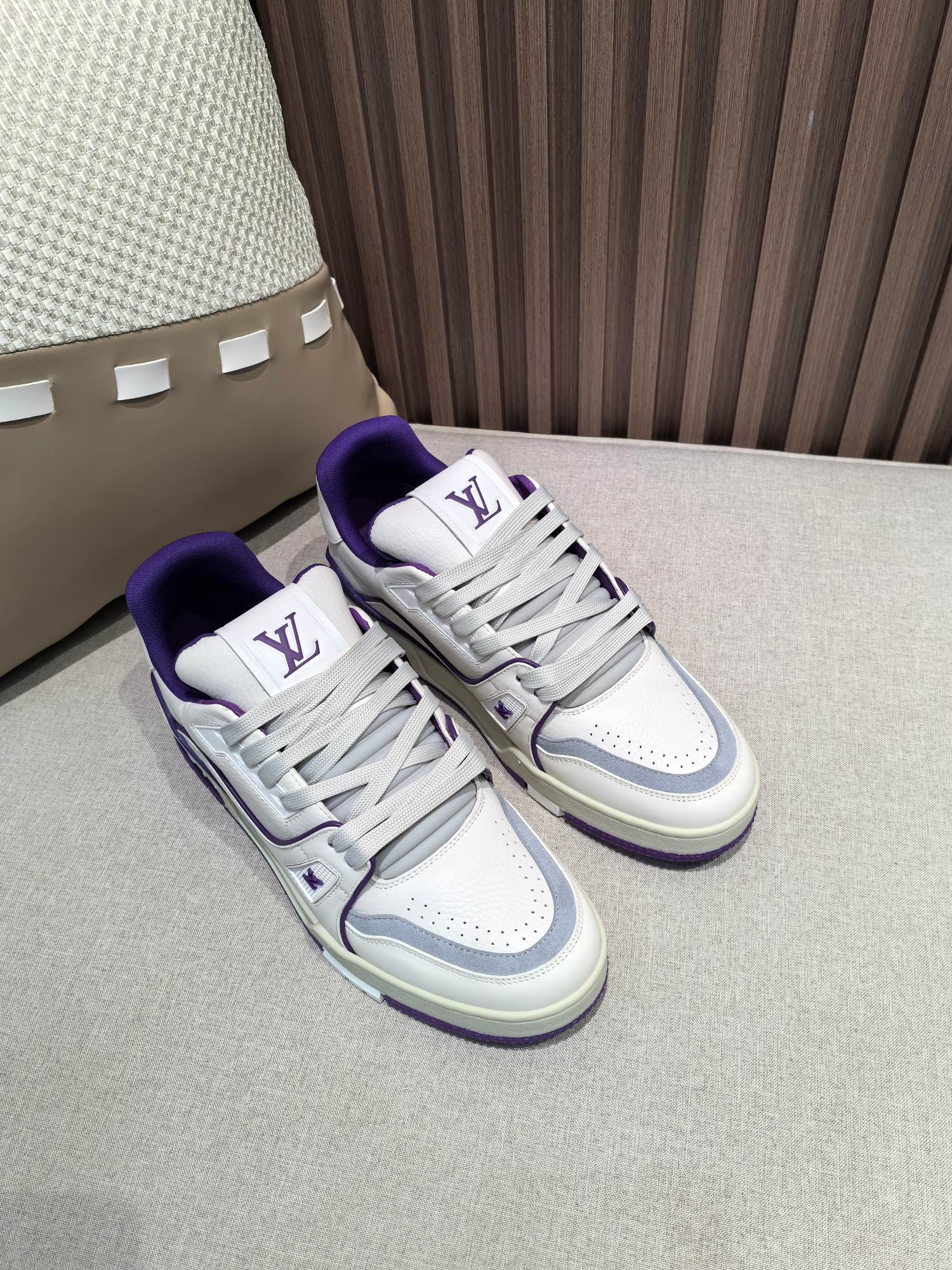 Precio de fábrica p400@, cemento morado [LV]🏀Zapatillas casuales de baloncesto de serie limitada para parejas👫 ¡Entre…