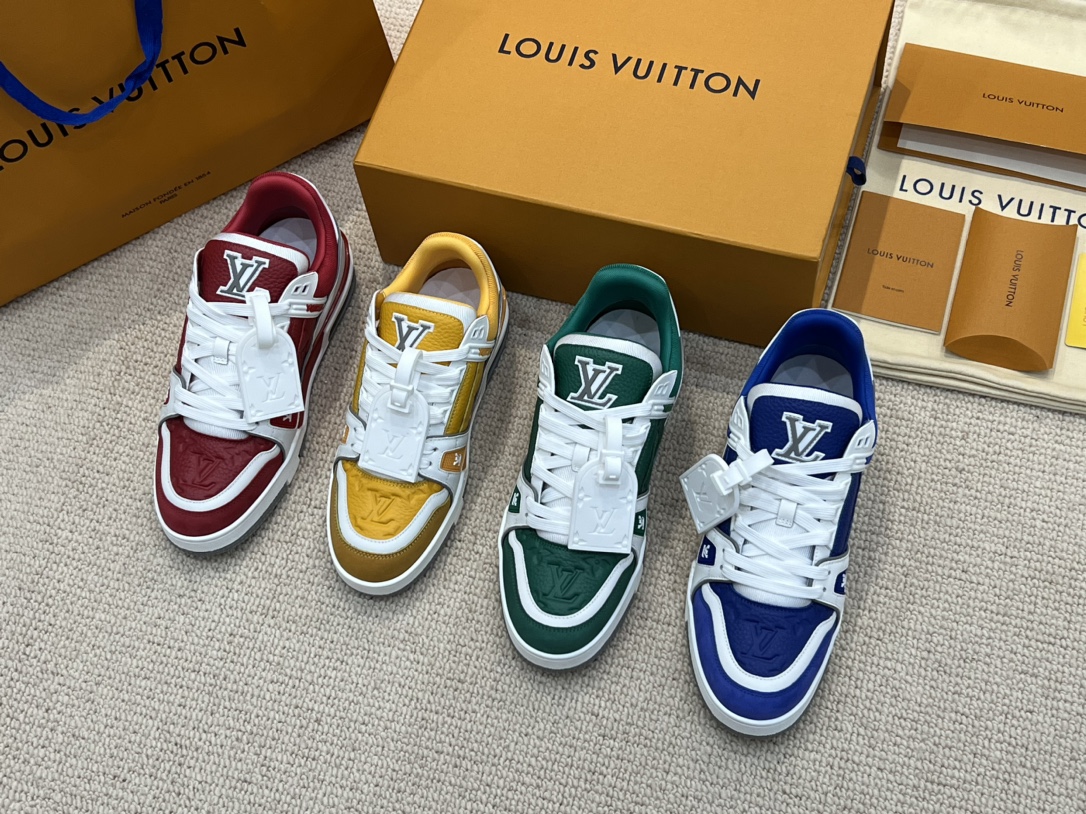 Modelo de pareja familiar de burros LV👩‍❤️‍👨24 Zapatillas de baloncesto retro Trainer última colección de colores @420