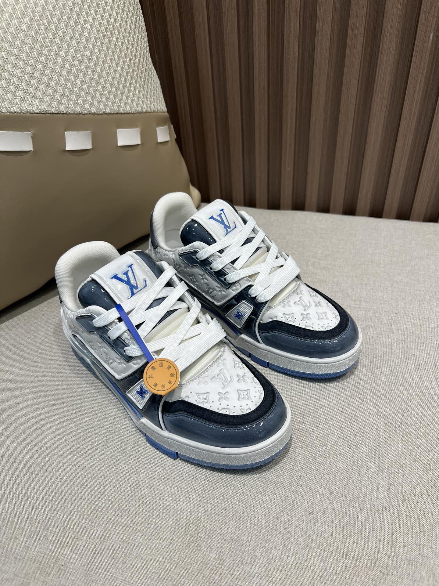 Precio de fábrica p500@ Modelo de pareja👩‍❤️‍👨¡Versión superior LV-Louis Vuitton trainer 2024 pasarela nuevo estilo s…