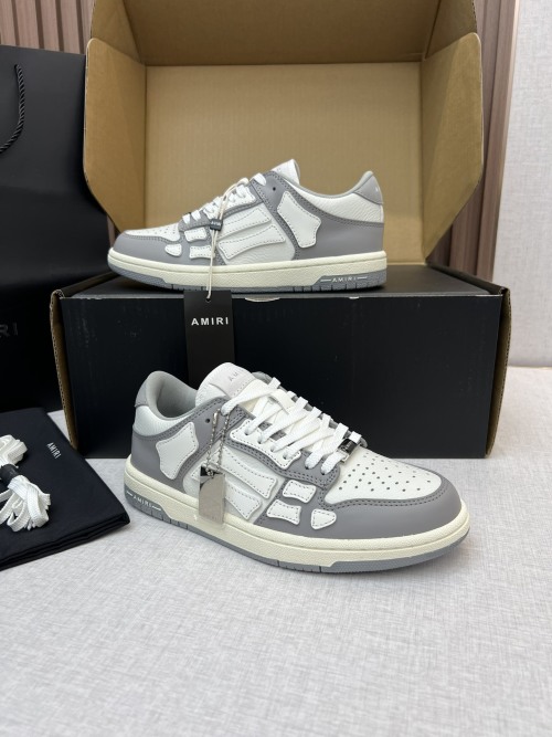 Amiri Bone Runner Sneakers - Limited Edition Street Style - Grey/White 1 Amiri Bone Runner Sneakers - Limited Edition Street Style - Grey/White