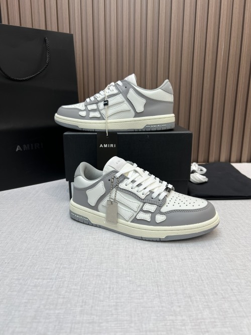 Amiri Bone Runner Sneakers - Leather Upper, Rubber Sole, Street Style 1 Amiri Bone Runner Sneakers - Leather Upper, Rubber Sole, Street Style