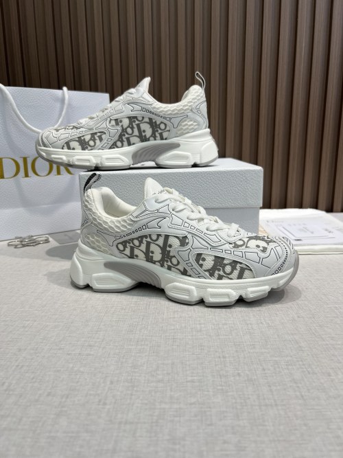 Dior Chrono Sneakers White and Black Mesh Fabric Women's Size 35-40 1 Dior Chrono Sneakers White and Black Mesh Fabric Women's Size 35-40