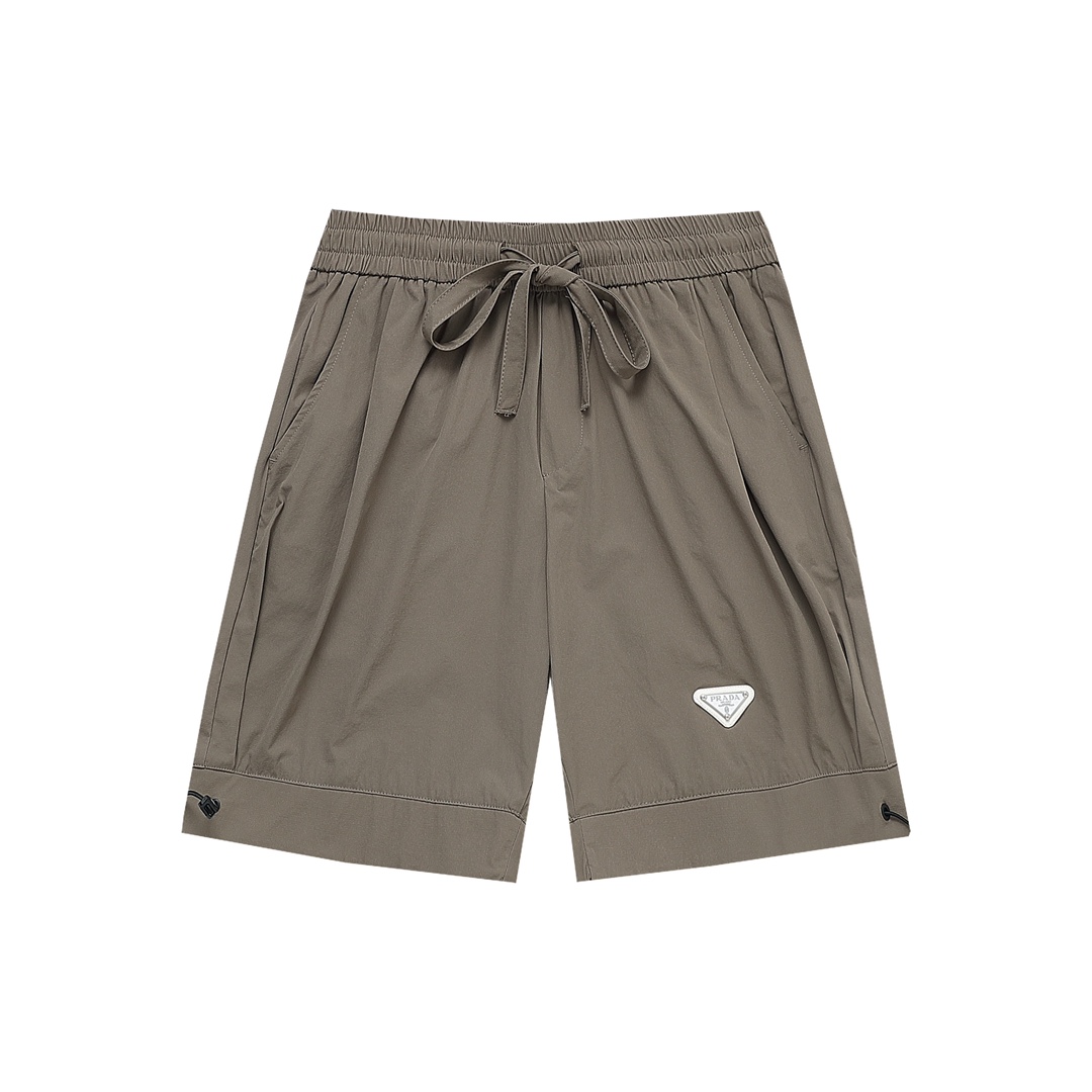 2024🆕Prada pantalones cortos de hombre con cordón, estilo cubo, ligeros para el verano, material ligero y transpirable…