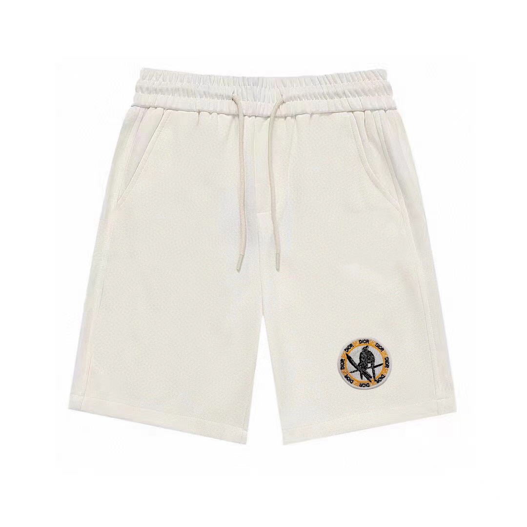 Pantalones cortos de punto informales de nuevo estilo Dior 24/SS para hombre con ribete de bolsillo. El lateral del pan…