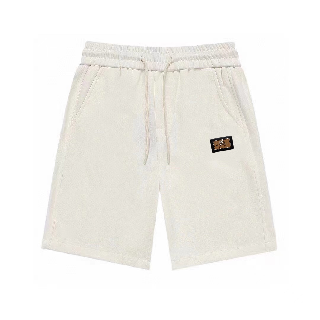 Gucci 24/SS nuevos pantalones cortos casuales de punto para hombre con bolsillo decorativo, con cordón de contraste en …