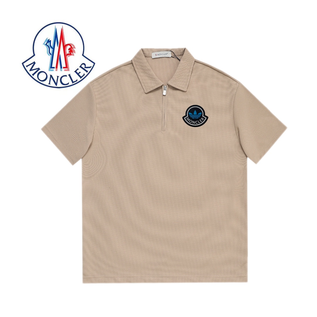 "Moncler~Montclair" corte holgado M-3XL (con tres etiquetas completas) Polo de primera calidad con mangas cortas de gof…