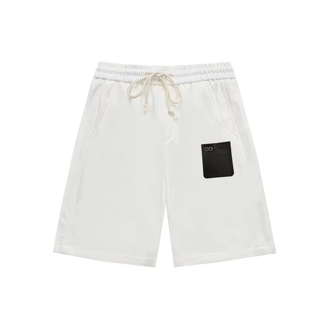 ¡Nuevos pantalones cortos de verano Ferragamo 24SS! Clásicos y versátiles, con cintura elástica y cordón, cin…