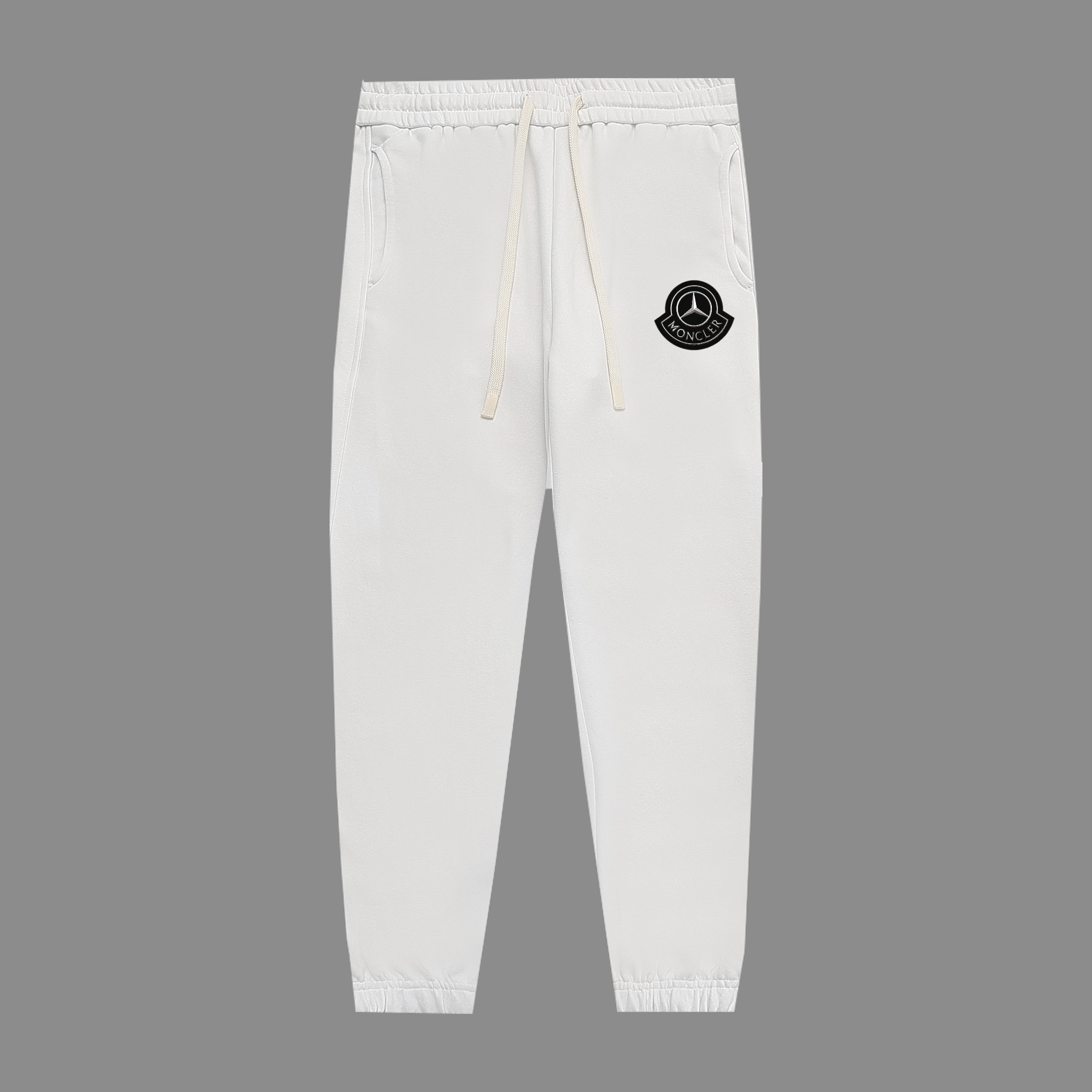 Moncler pantalones deportivos casuales con logo completo de otoño/invierno 2024, conjunto para parejas. Canal de calida…