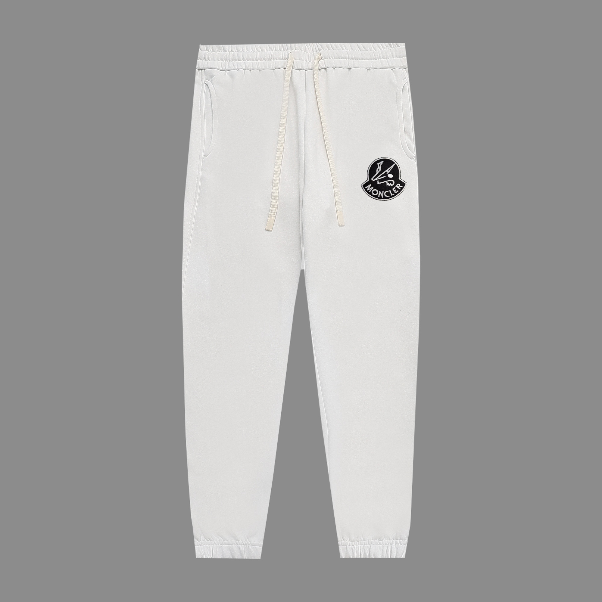 Moncler pantalones deportivos casuales con logo completo de otoño/invierno 2024, conjunto para parejas. Canal de calida…