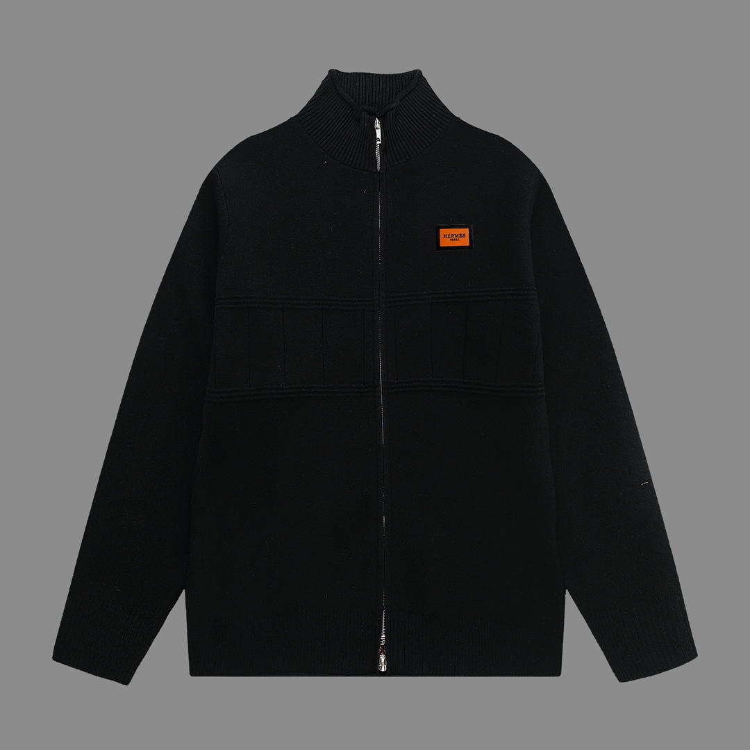 , Hermès (etiquetas completas) chaqueta de punto con cremallera de nuevo estilo de otoño e invierno, artesanía: tejido …