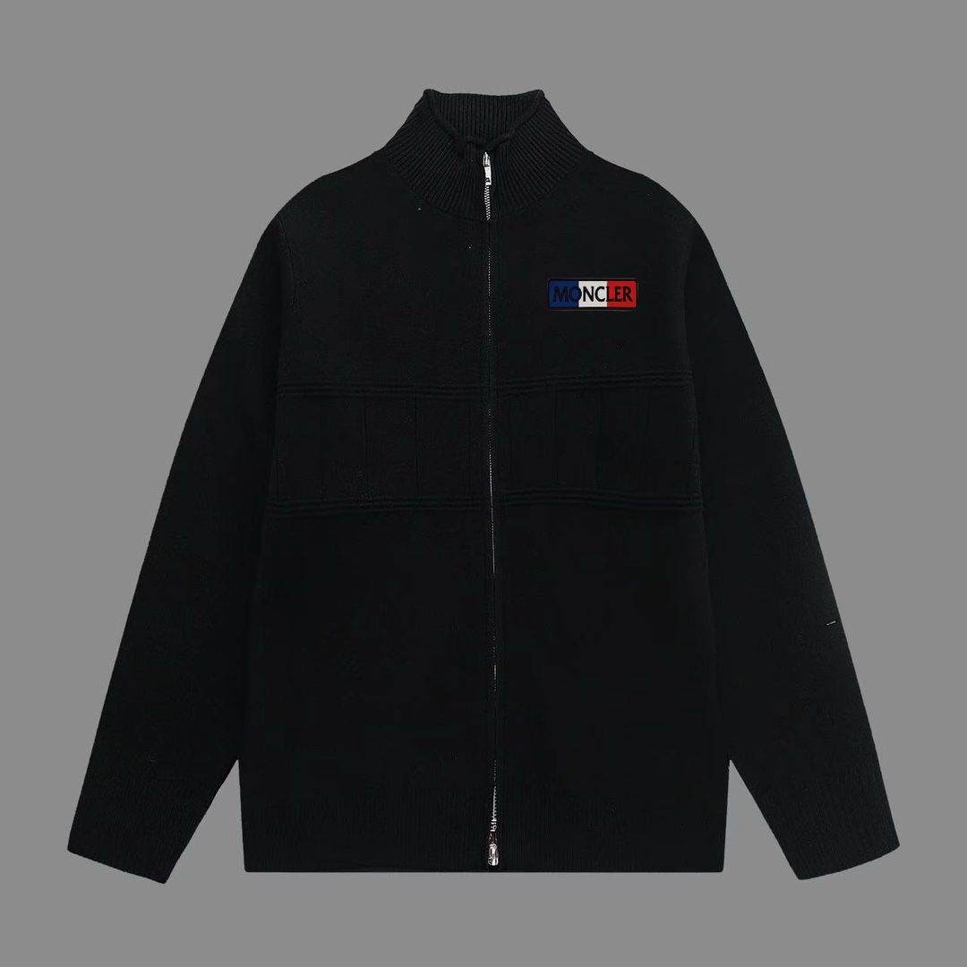 Moncler (con tres etiquetas) nuevo modelo de otoño e invierno, chaqueta de punto con cremallera. Proceso: tejido clásic…