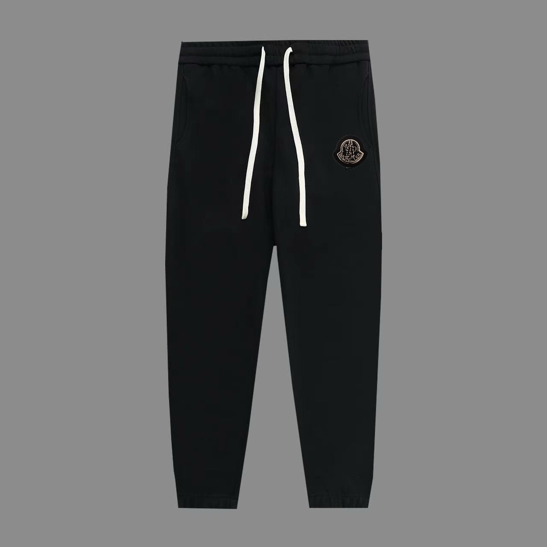 Moncler 2024 nuevo modelo de principios de otoño, pantalones deportivos de ocio con pierna ajustada y logo en todo el c…