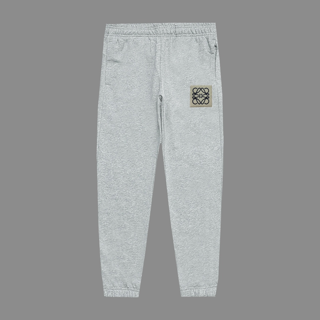 🅿️140 Loewe sudadera con capucha de otoño 2024, pantalones de algodón con cintura elástica, versión de alta gama con e…