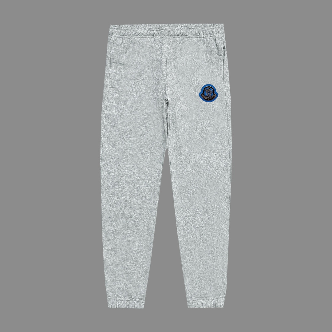 Moncler 2024 modelo de otoño, sudadera con capucha de punto elástico y pantalones largos de algodón, versión de alta ga…