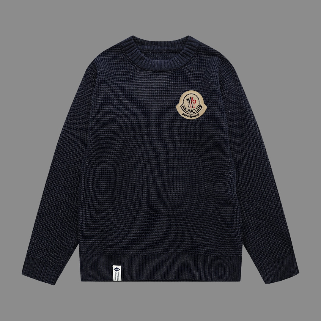 , Moncler # suéter waffle, nuevo modelo de otoño e invierno, clásico suéter de canalé grande, tejido de lana acrílica a…