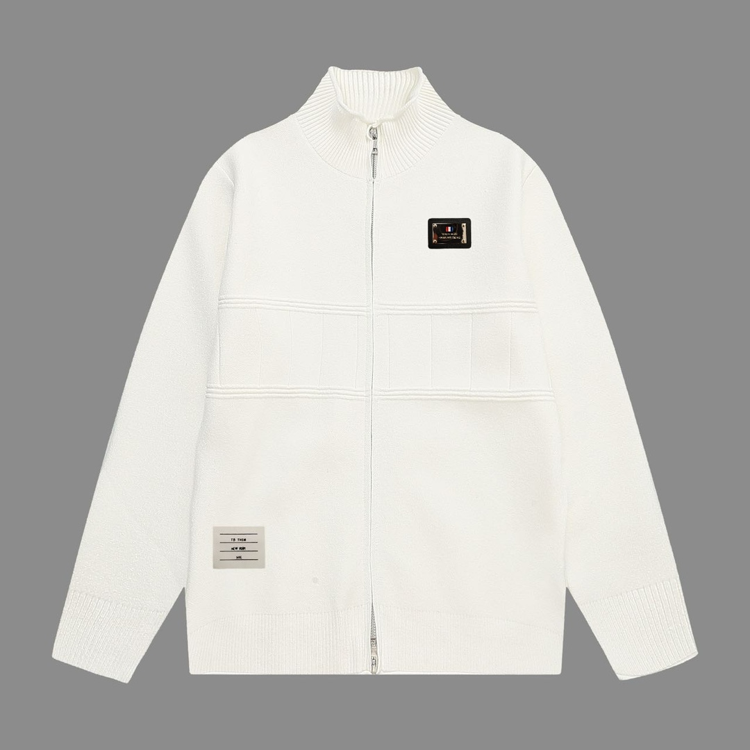 TB (con tres etiquetas completas) chaqueta de punto con cremallera de nueva temporada de otoño e invierno, proceso de a…