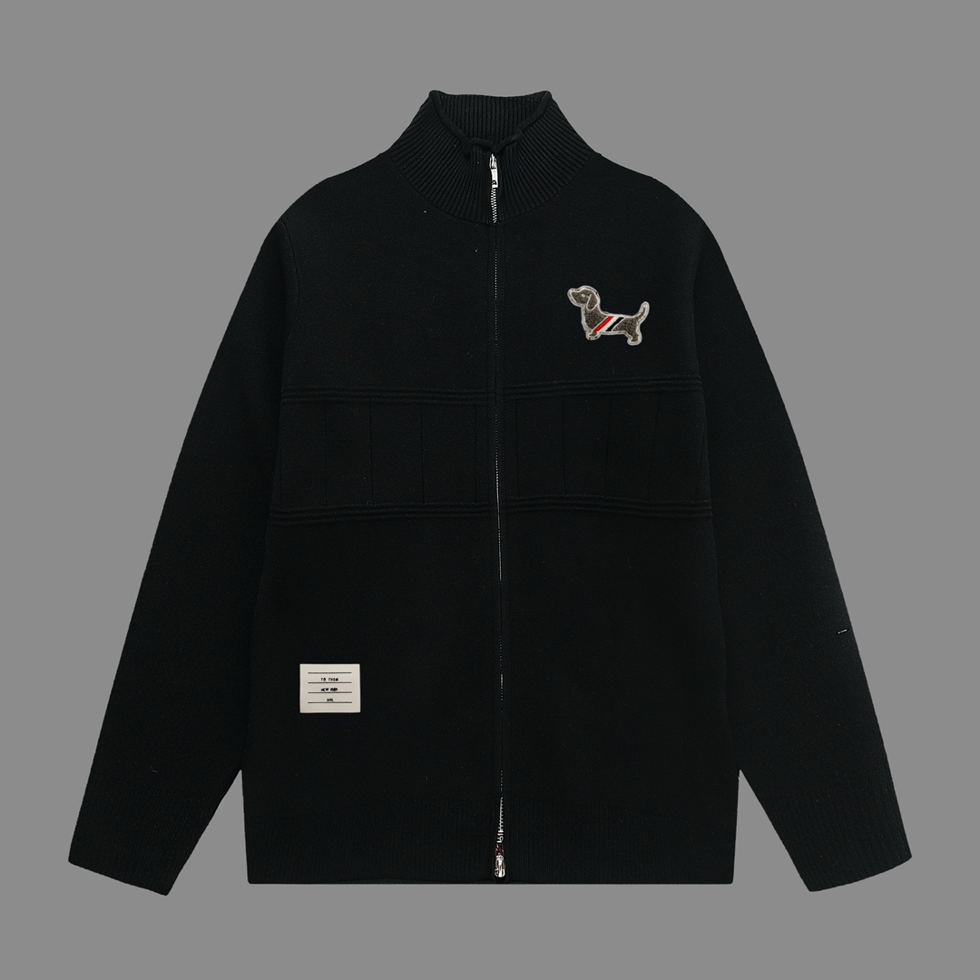 TB (con tres etiquetas completas) chaqueta de punto con cremallera de nueva temporada de otoño e invierno, proceso de a…