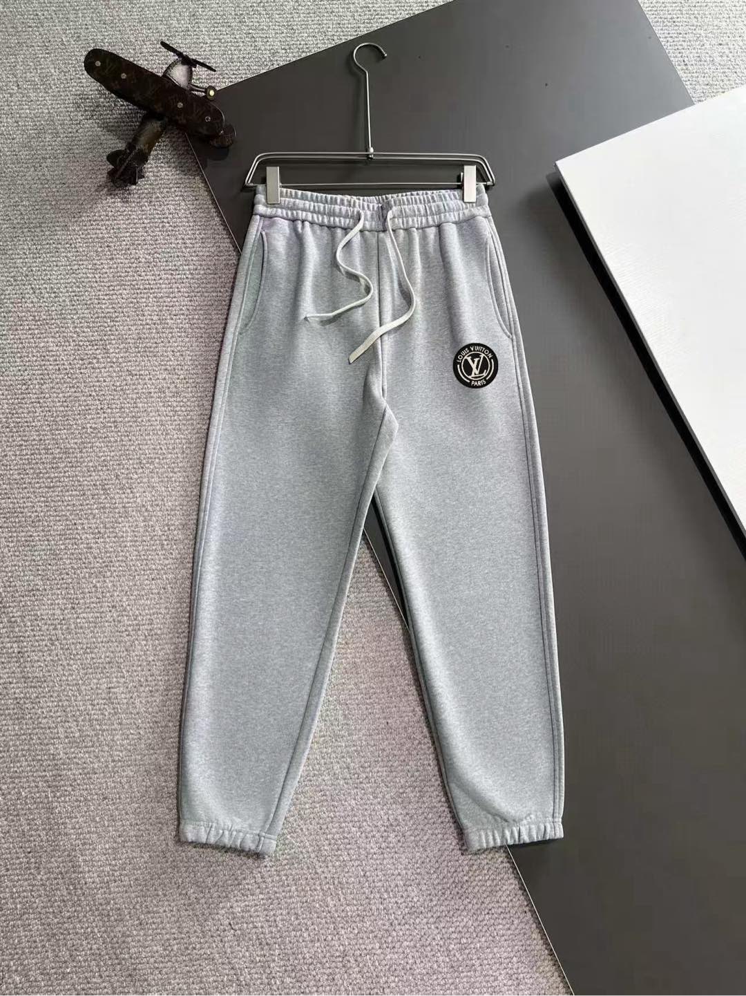 Perfect Replica
 Louis Vuitton Clothing Pants & Trousers Black Grey Light Gray White Fall/Winter Collection Sweatpants