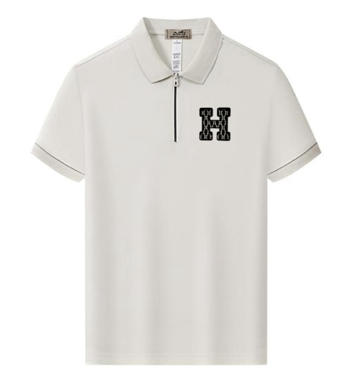 Hermès Men's Polo Shirt - Short Sleeve, Breathable Fabric, Summer Collection