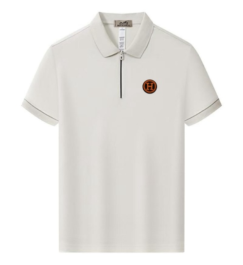 Hermès Men's Polo Shirt - Summer Collection, Breathable Fabric, Casual Fit