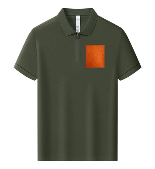 Hermes Men's Polo Shirt Short Sleeve Summer Breathable Cotton Blend 1 Hermes Men's Polo Shirt Short Sleeve Summer Breathable Cotton Blend