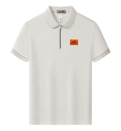 Hermes Men's Polo Shirt Short Sleeve Summer Breathable Cotton Blend Top 1 Hermes Men's Polo Shirt Short Sleeve Summer Breathable Cotton Blend Top
