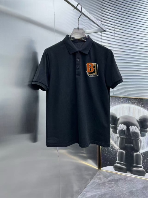 Burberry Men's Black Polo Shirt with Logo, Short Sleeve, Summer Style