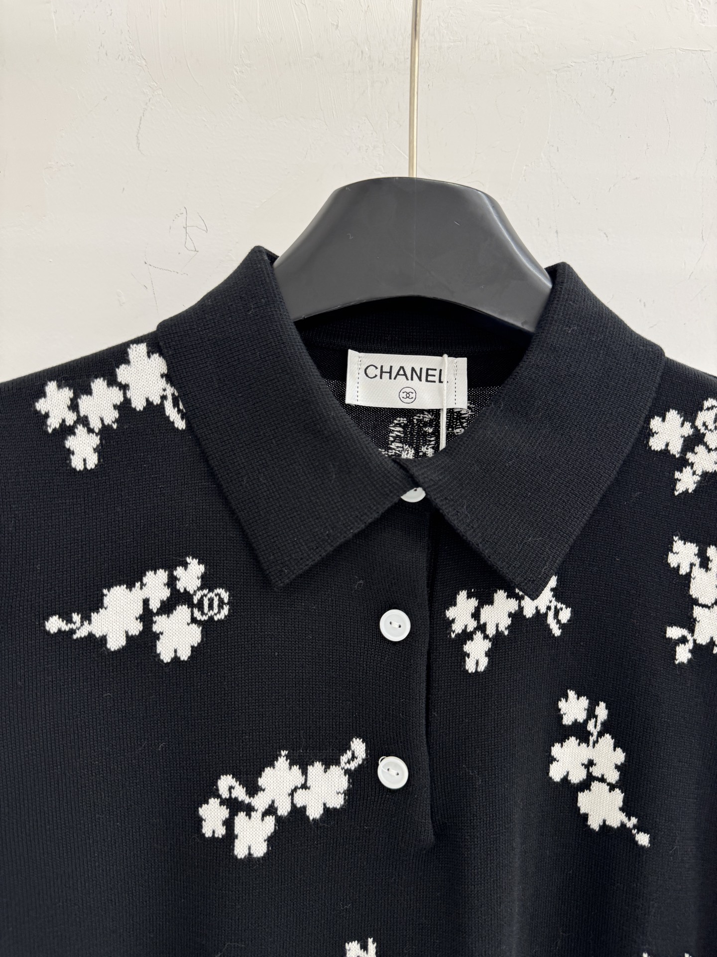 Chanel polo领短袖针织毛衣，天丝面料，清凉透气