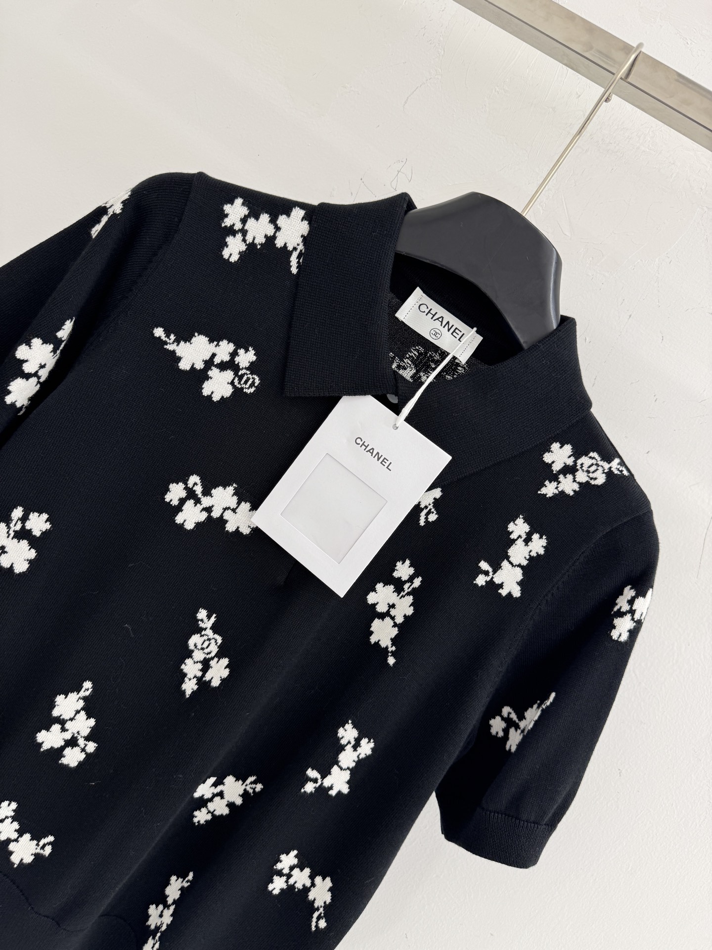 Chanel polo领短袖针织毛衣，天丝面料，清凉透气