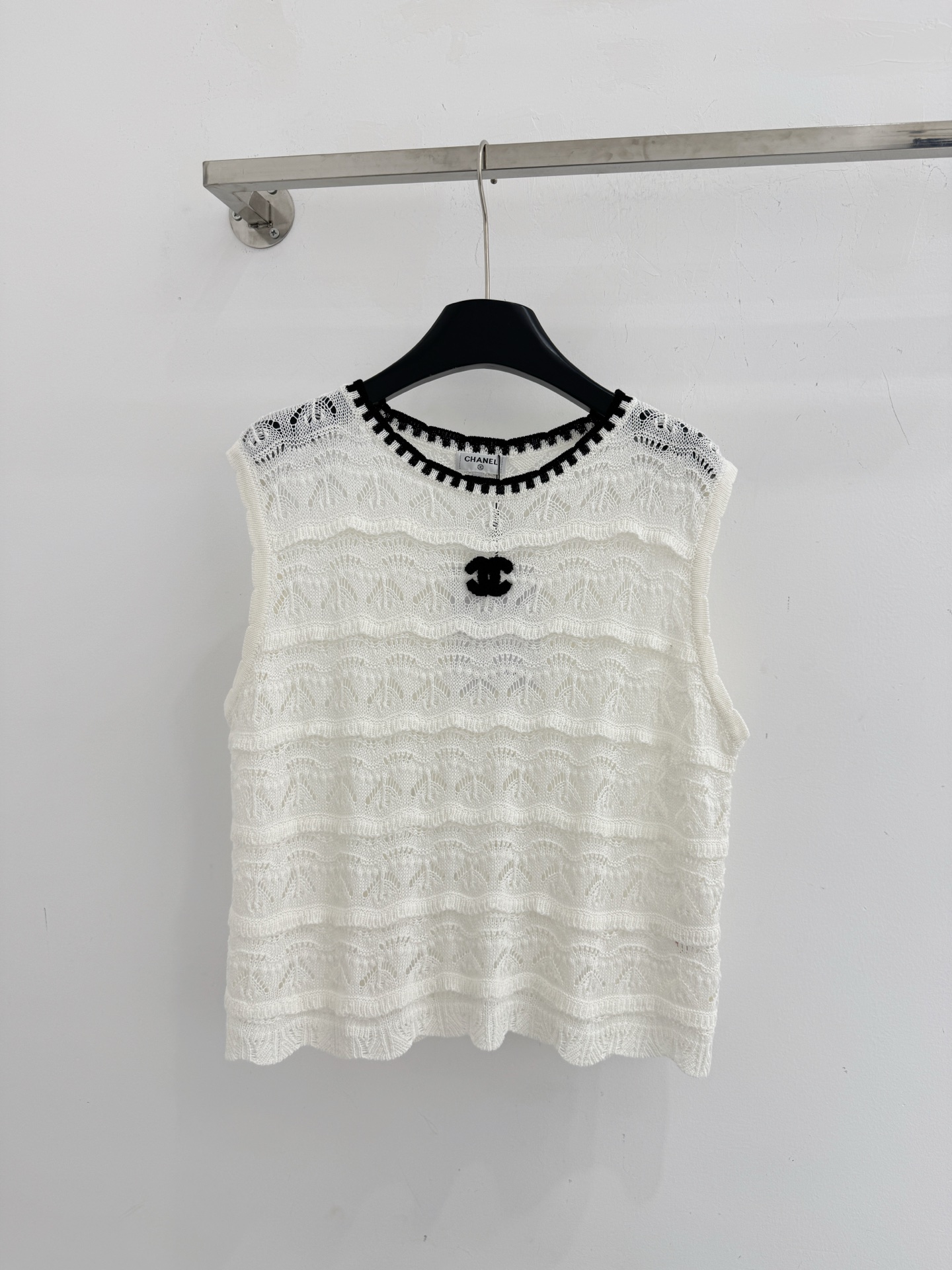 Chrome Hearts CH小香风26春夏新款夏季新款 镂空背心针织毛衣 清凉透气 慵懒百搭 春夏叠穿 镂空花纹增添浪漫感