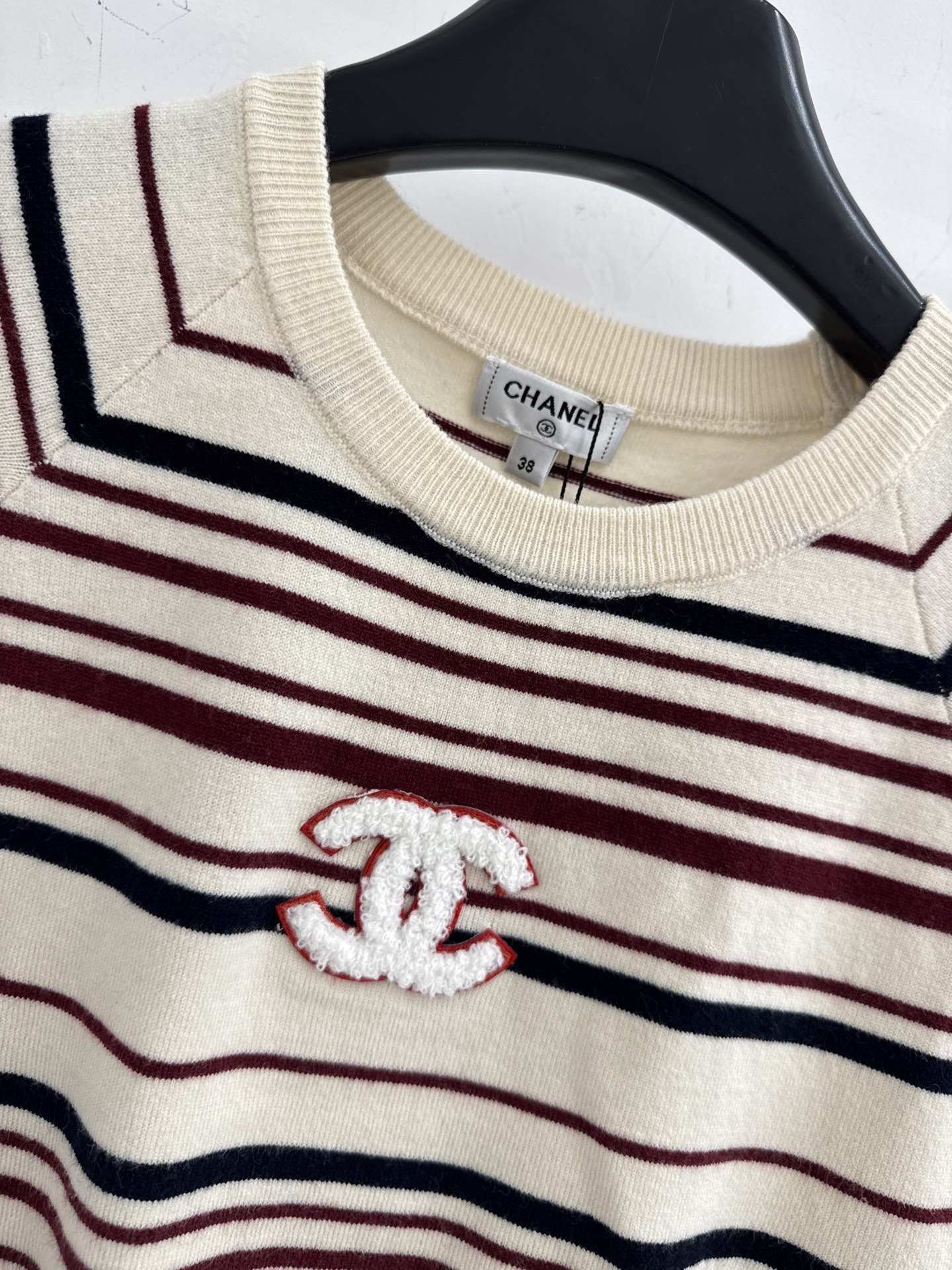 Chrome Hearts 撞色条纹针织短袖，软糯亲肤，简约百搭D