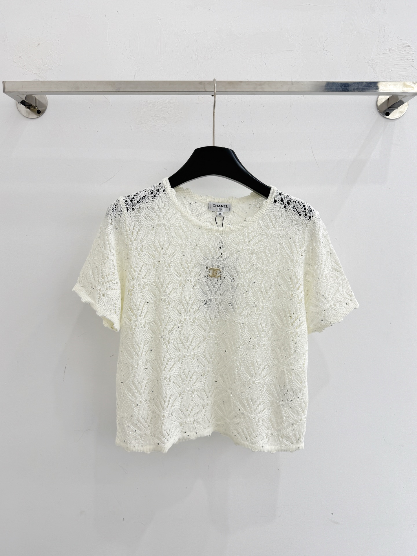 Chrome Hearts 清新镂空针织短袖，透气轻盈，优雅，温柔百搭。X
