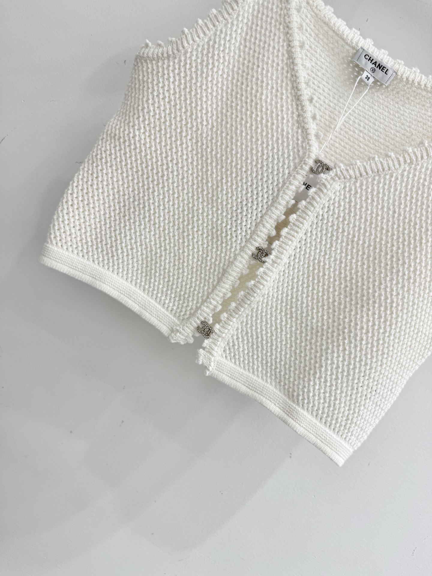 Chrome Hearts 钩花针织吊带背心，双C扣点缀，清新透气，温柔百搭。T