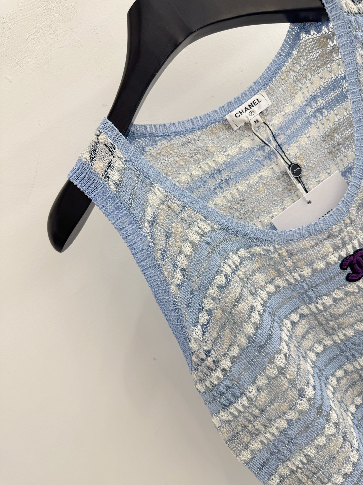 Chrome Hearts CH26春夏新款。条纹针织背心，撞色设计，镂空纹理，百搭
