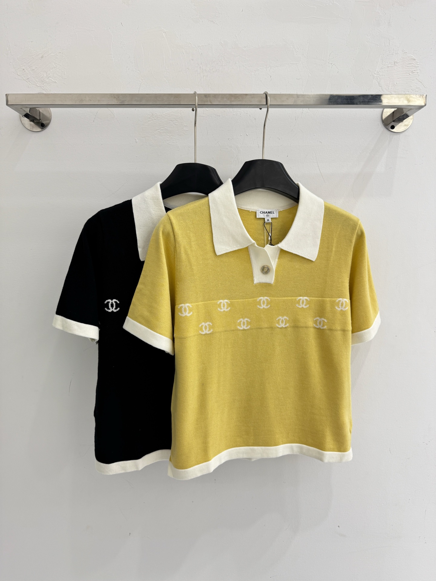 Chrome Hearts 双C提花撞色Polo针织衫，轻奢气质，百搭显瘦