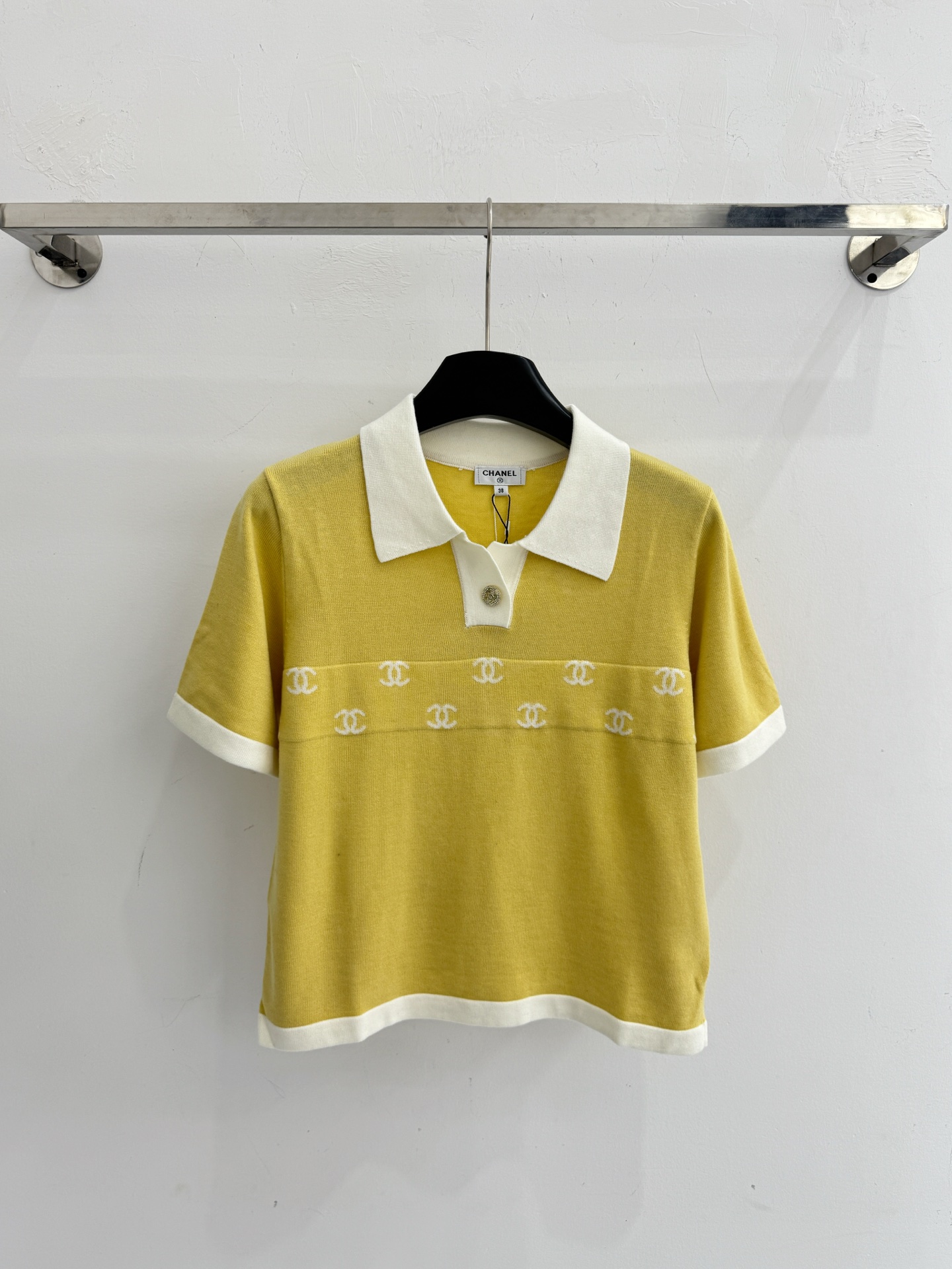 Chrome Hearts 双C提花撞色Polo针织衫，轻奢气质，百搭显瘦