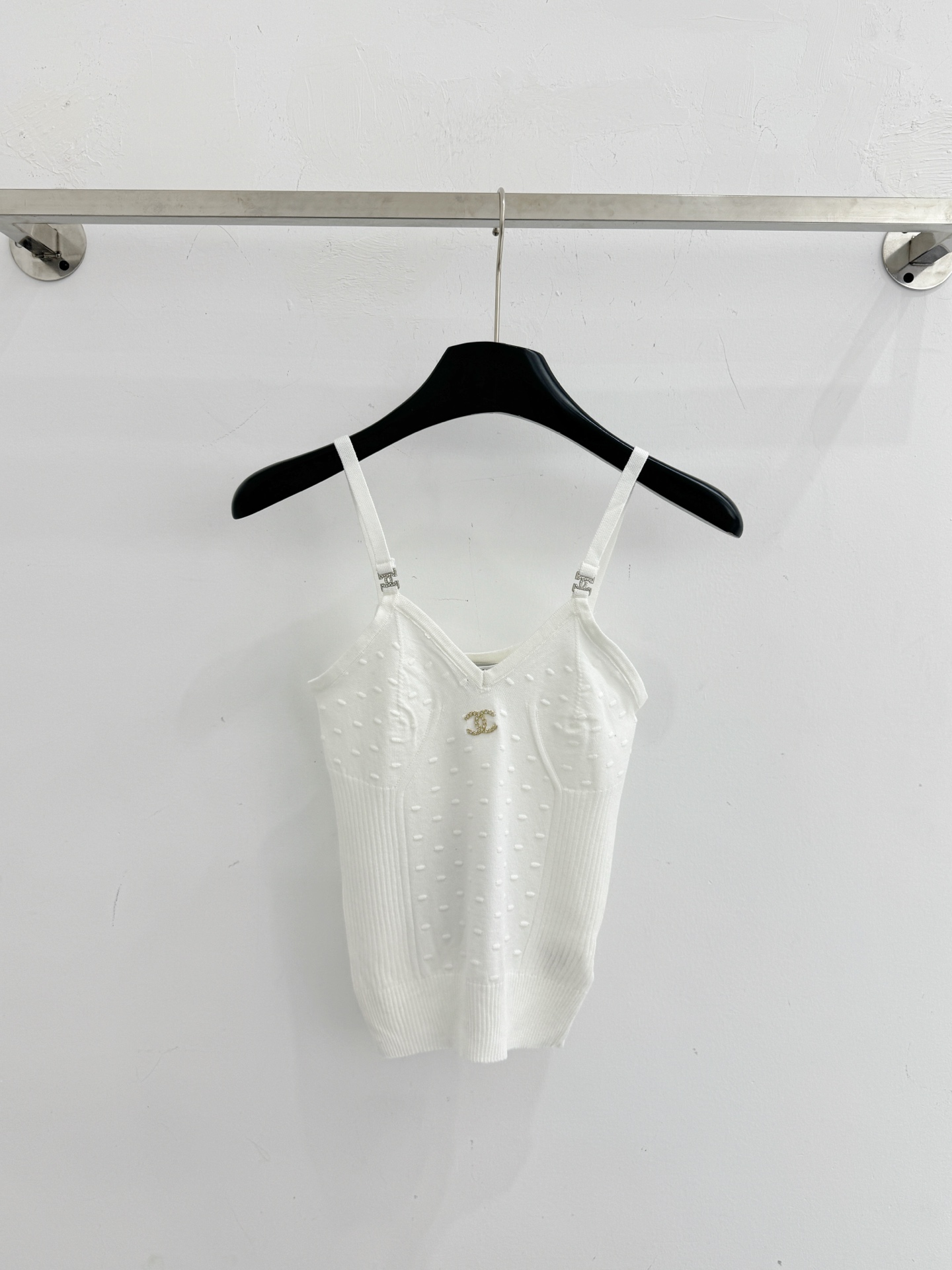 Chrome Hearts 轻奢双C针织吊带，黑白两色，修身显瘦，百搭