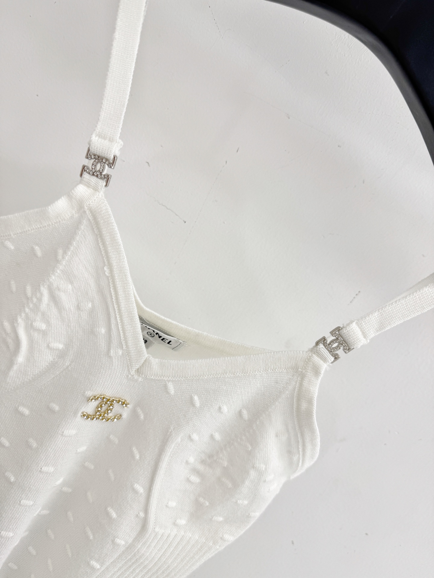 Chrome Hearts 轻奢双C针织吊带，黑白两色，修身显瘦，百搭
