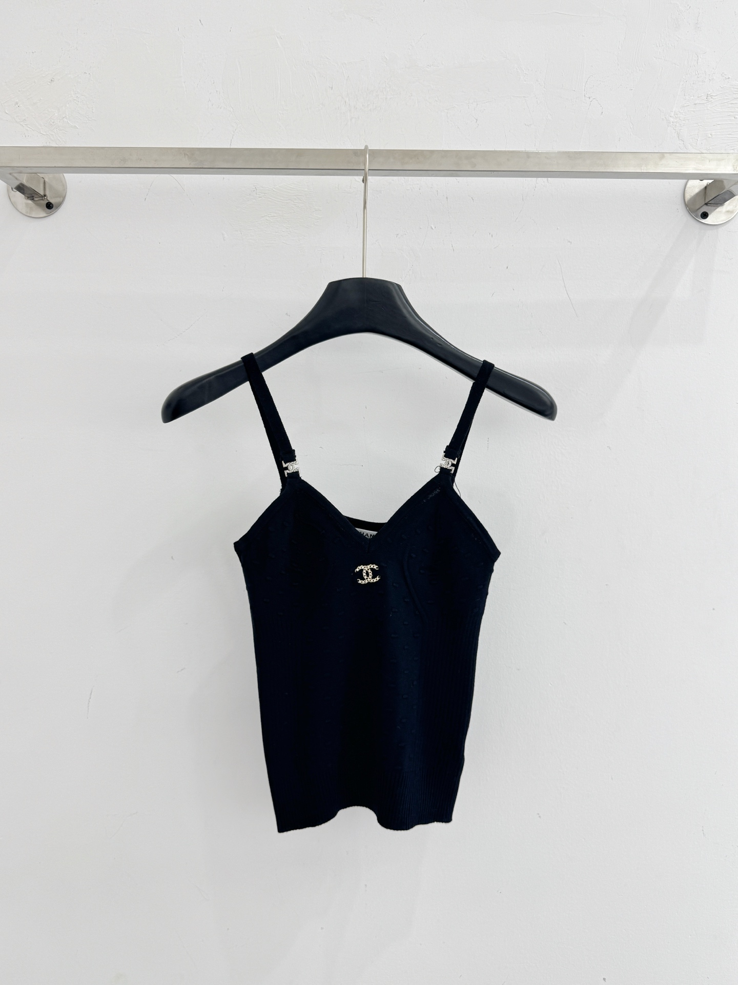 Chrome Hearts 轻奢双C针织吊带，黑白两色，修身显瘦，百搭